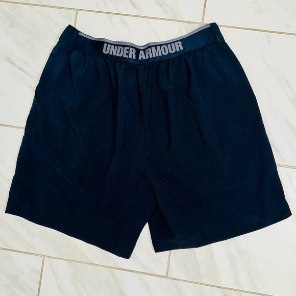 Men’s Under Armour Heat Gear Loose Shorts Size L Black - Picture 1 of 10